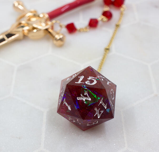 Red Hair Sword Dice Detail