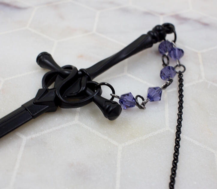 Purple Hair Sword Detail