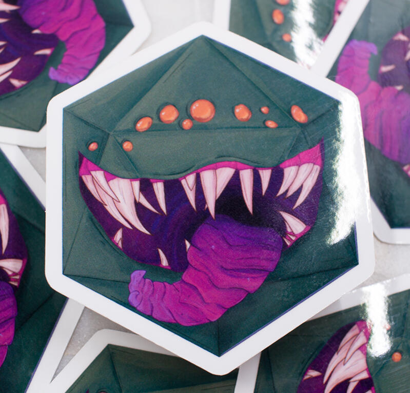 Handcut D20 Mimic Sticker